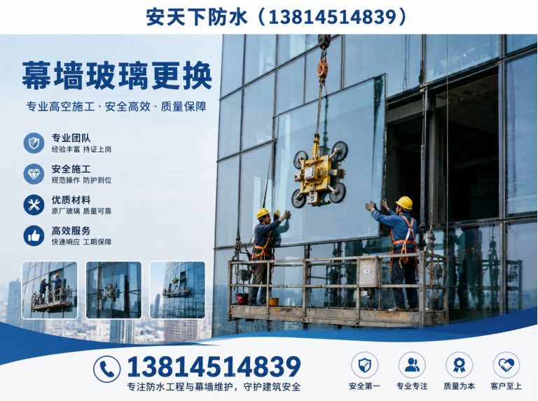 南京幕墙玻璃更换展示图